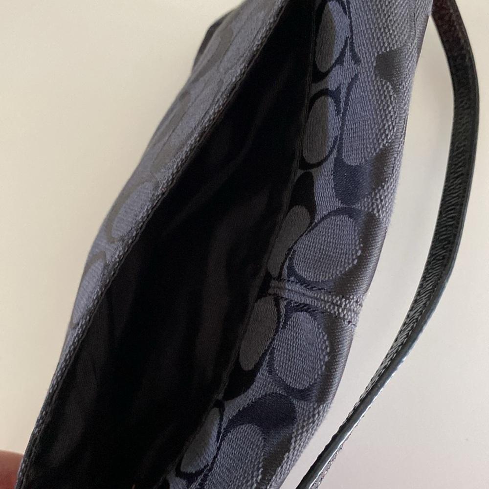 Coach Signature Flap Large Wristlet Strap Purse - Picture 5 of 5